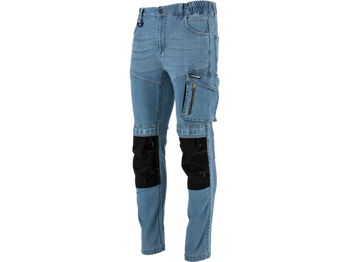 Lahti Pro Werkjeans Slim Fit - Lichtblauw Stretch - maat L