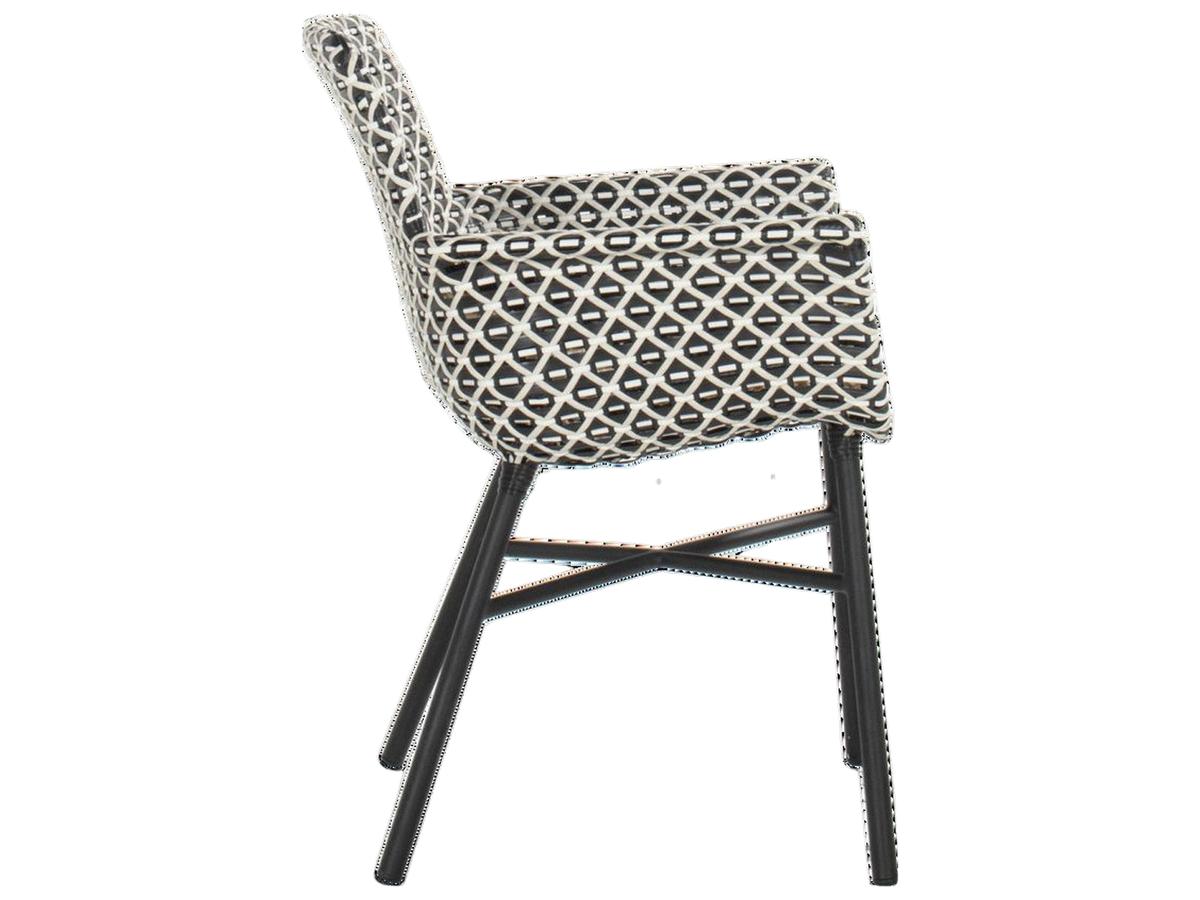 Hartman Athene Dining Tuinstoel - Black White - 58x62x87 cm