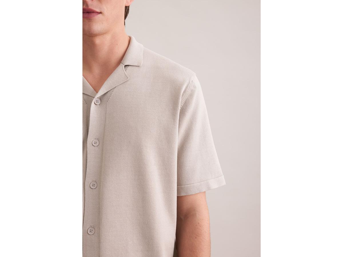 Seidensticker Knitted Hemd - Beige - XXL - Resort Shirt