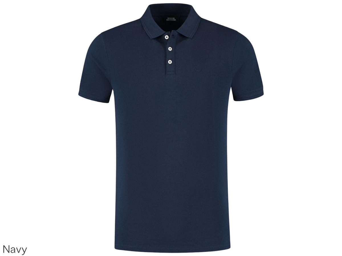 Boston Brothers Piqué Poloshirt - Navy - maat L