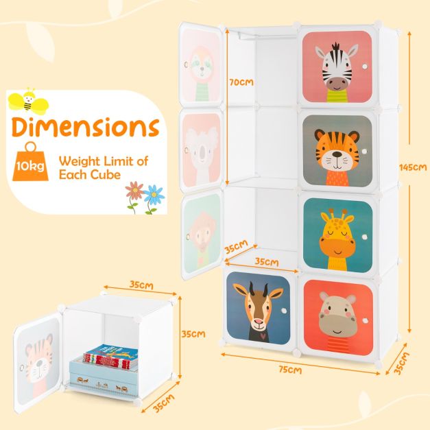 Coast Kledingkast - PP - Waterbestendig - 75 x 37 x 145 cm - Wit