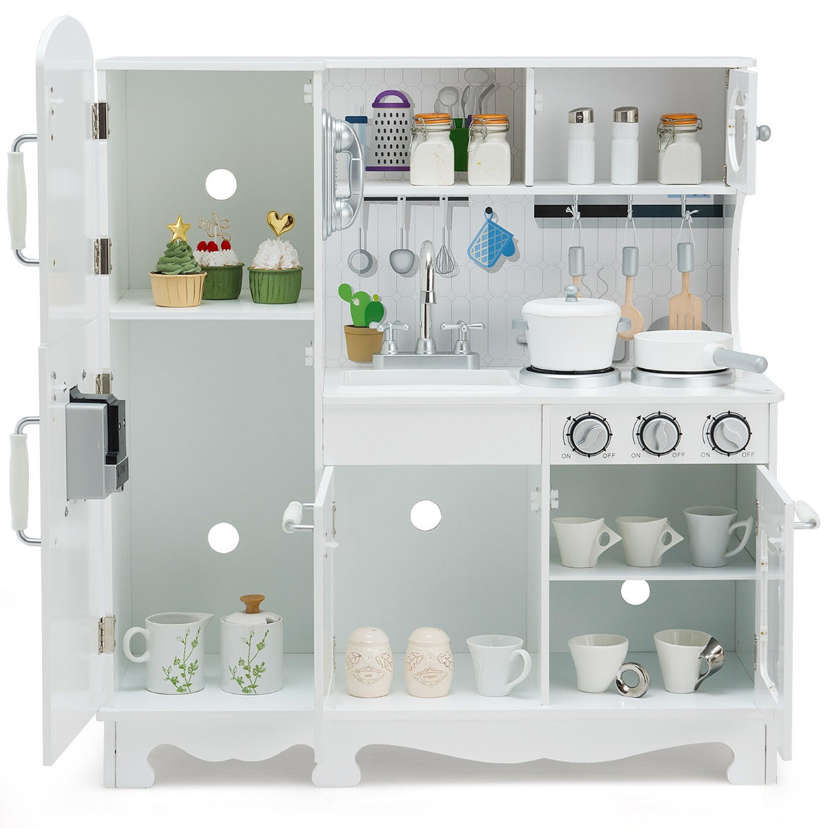 Coast Children's Kitchen met realistisch licht en geluid en accessoires 79 x 30 x 88,5 cm wit