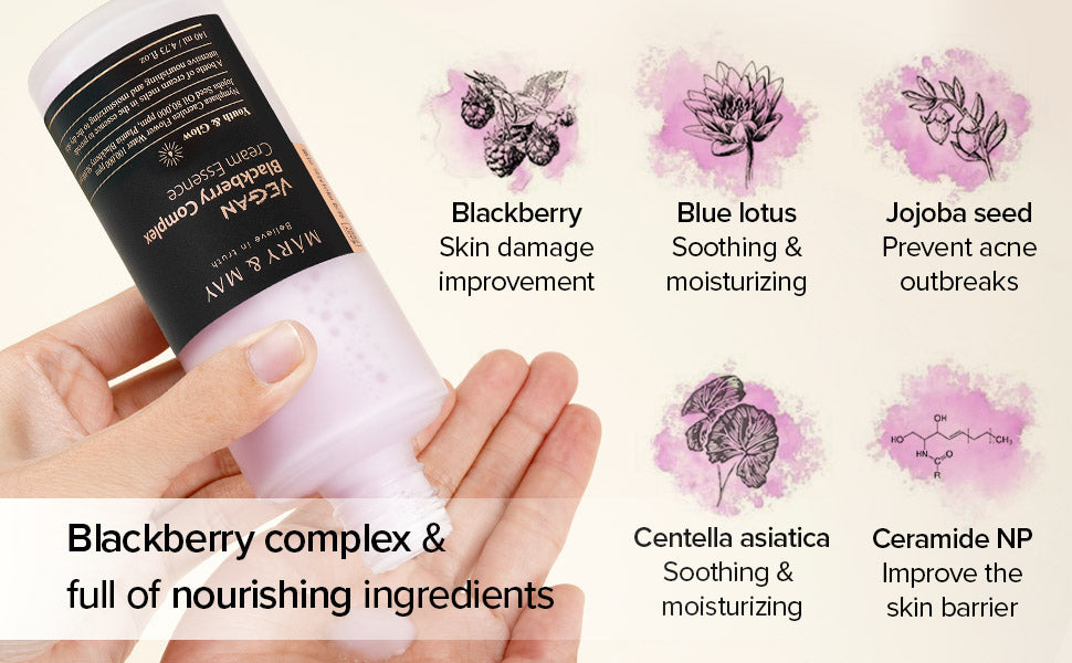 Mary&May Cream Essence - Vegan - 30 ml - Hydraterend - Voedend - Ceramide - Paars