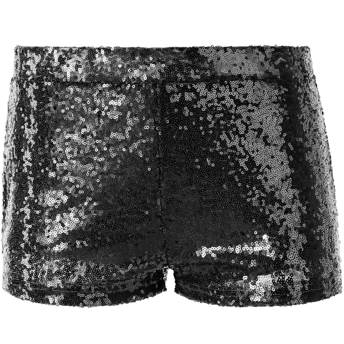 paillettenshort zwart - maat S - lengte 28 cm