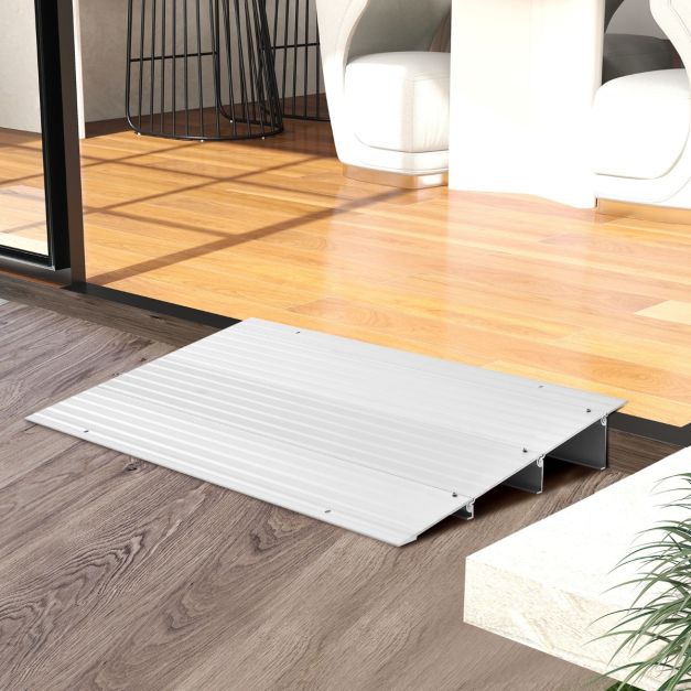 Coast Oprijplaat – Verstelbaar – Aluminium – Antislip – 317 kg max. belastbaar – 86,5 x 41,5 x 8,5 cm – Zilver