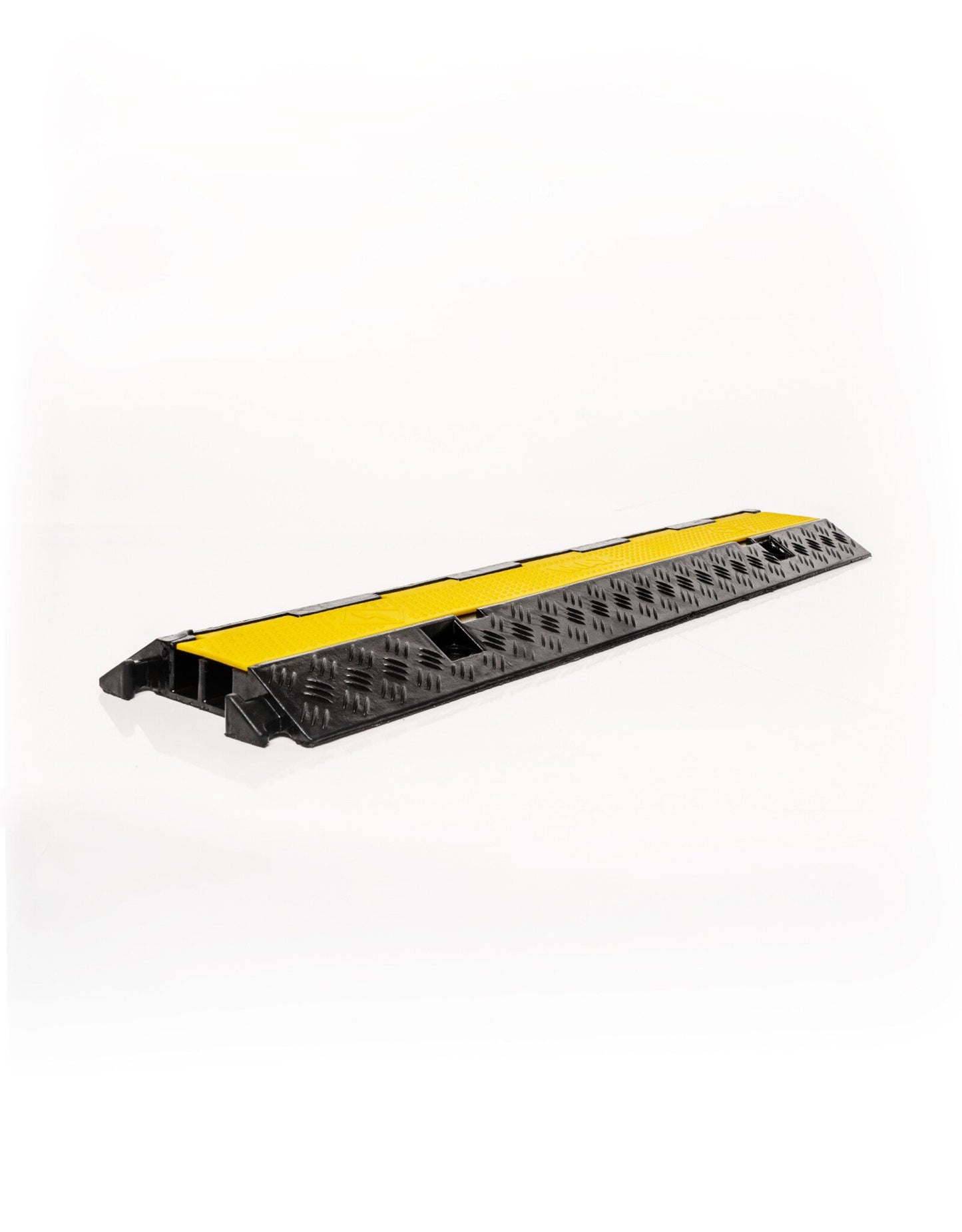 Max Kabelbrug 2-Kanalen Kabelgoot 100 cm – Zwart/Geel – Rubber – 30 x 35 mm