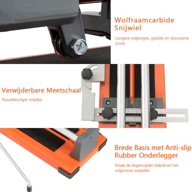 Coast tegelsnijder - handmatig- verwijderbare schaal - professioneel - snijlengte 610 mm - ijzer - oranje