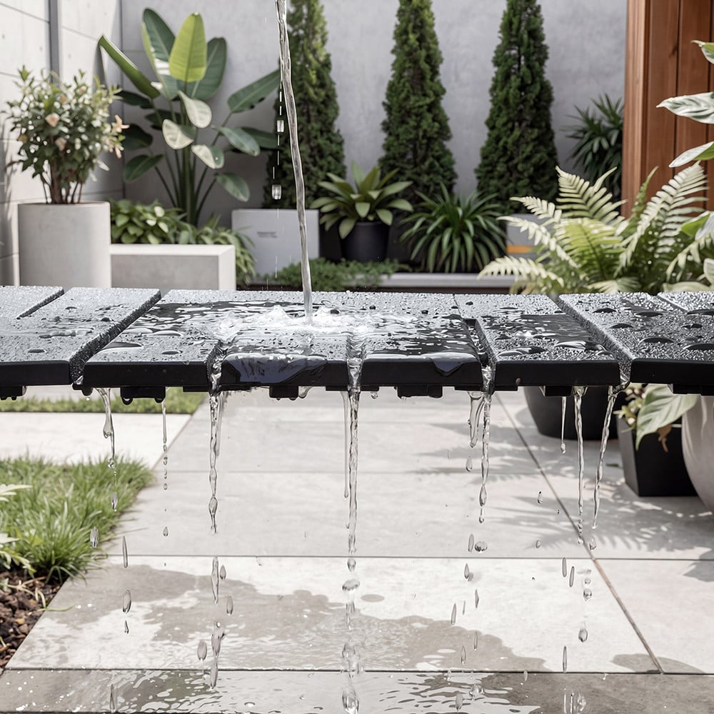 SoBuy Kunststof Vloertegels Zwart - Kliksysteem - Antislip Houtlook - Draagkracht 113 kg