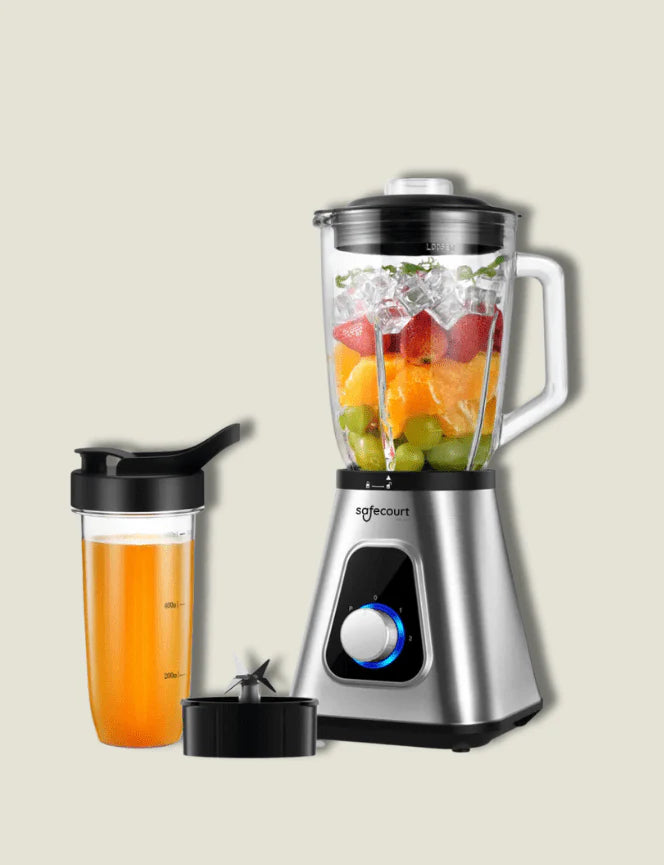 Safecourt Kitchen Extra Beker Voor BL200 Blender Sportbeker – Voorzien Van Universele Compatibiliteit En Lichte Hanteerbaarheid En Perfect Sluitende Dop – Voor Sport En Onderweg – Transparant Kunststof – Maat 1