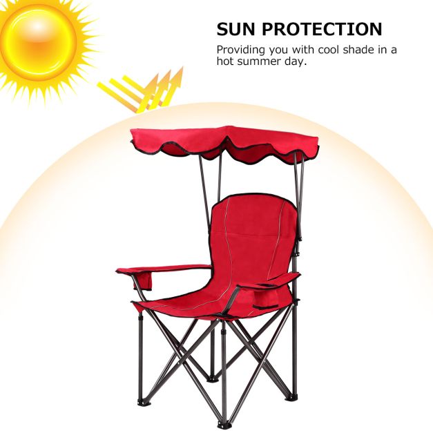 Coast opvouwbare visstoel met drankeigenaar voor Terrace Beach Camping 96,5 x 67,5 x 130 cm rood
