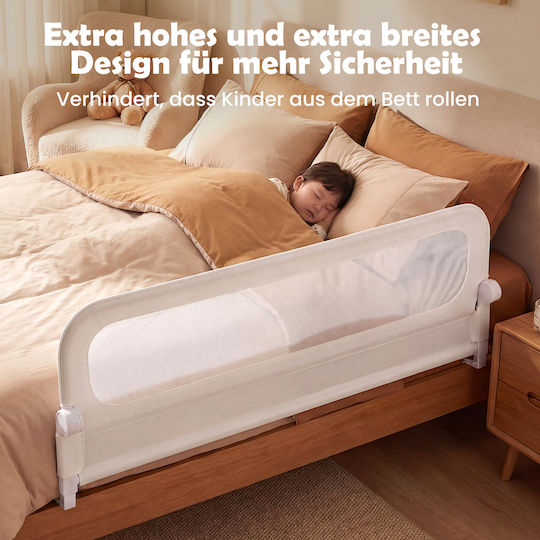 Coast Bedhekje Wit – Opvouwbaar Kinder Bedrek met Mesh Venster en Bevestigingsband – 178 x 36 x 60 cm