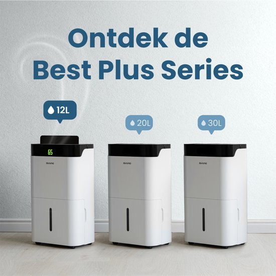 Auronic Luchtontvochtiger en Luchtreiniger - Better Plus Series - Ontvochtigt 12L per dag - 5L Waterreservoir - Slaapkamer, Badkamer, Woonkamer en Kantoor - Vochtvreter voor in Huis - Wit
