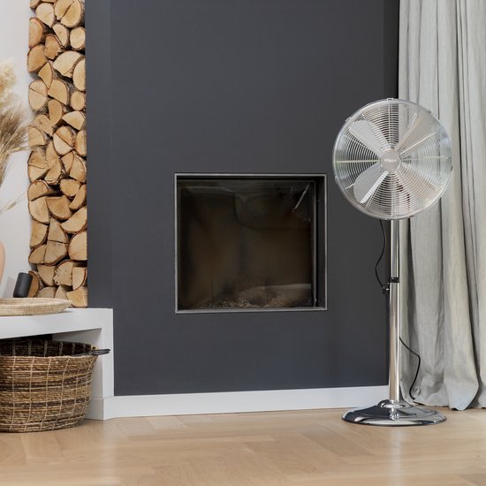 Statiefventilator 40 cm – Metalen Behuizing – 3 Snelheden – 85° Oscillatie – Tristar VE‑5951
