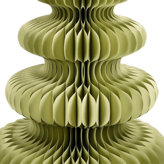 Mica Decorations Papieren Kerstboom - Opvouwbare Kunstkerstboom - H212 x Ø148 cm - Kerst Decoratie - FSC 100% - Groen