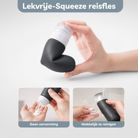 Noryx Reisflesjes 12-delig - Handbagage - Reisaccessoires - Reisflacons - Cosmetica Potjes - Reis Flesjes - Reisverpakking - Reisset