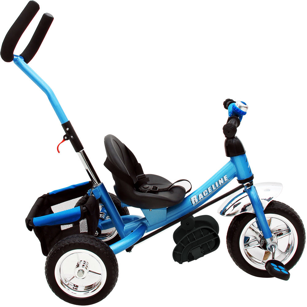 Deuba Kinderdriewieler Raceline - metaal - duwstang - blauw
