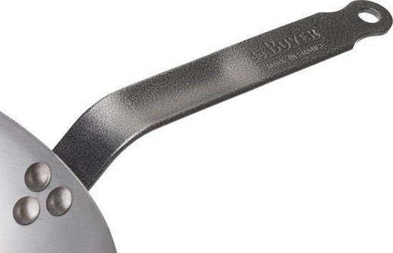 De Buyer Plaatstalen Koekenpan Ø 24cm - zonder PFAO & PTFE - Geen Inductie - Natuurlijk wax anti aanbaklaag