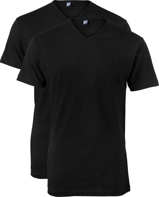 Alan Red T-shirt Vermont - extra lang - V-hals - zwart - maat S