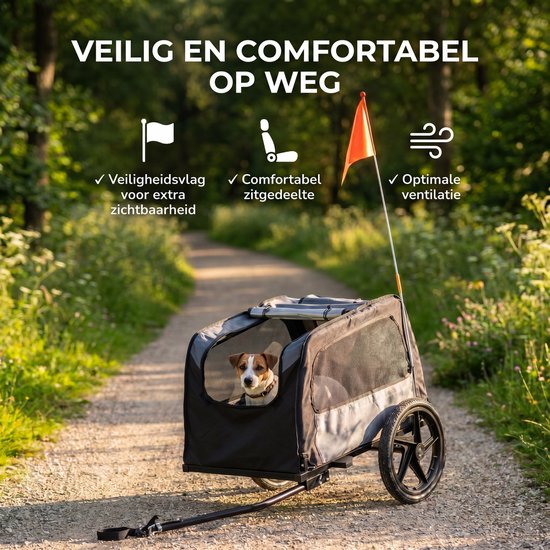 Outbee Hondenfietskar - Fietskar hond - Hondenfietskar opvouwbaar - Hondenkar - Hondenbuggy