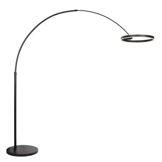 Steinhauer - vloerlamp - Ringlux - zwart - metaal - booglamp - LED - 4130ZW