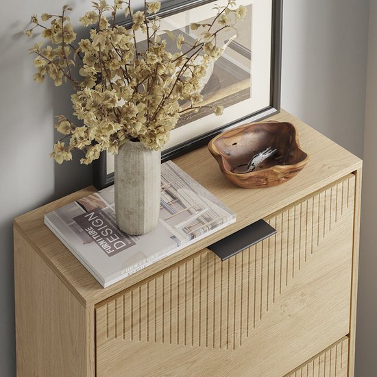 SoBuy Schoenkast - Ladekast - Smal design - 3 laden - 120x24x60 cm | FSR213-N