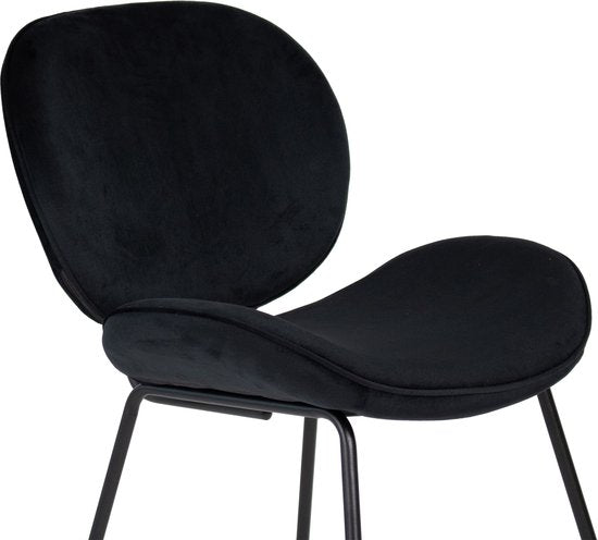 Kick Eetkamerstoel - Max. 150 kg - Hoog Comfort - 52 x 42 x 80 cm - Zwart