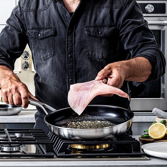 KitchenAid Multi-Ply koekenpan ø28cm - RVS - inductie - anti-aanbak - PFAS-vrij