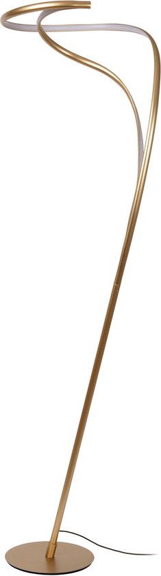 Lucide SARDANA - Vloerlamp - Ø 44 cm - LED Dimb. - 1x28W 2700K - Mat Goud / Messing