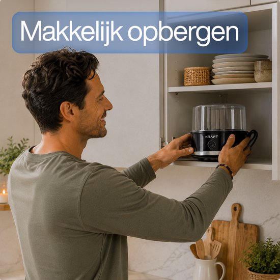 KRAFT Eierkoker Zwart - 7 Eieren - Elektrisch Eieren Koken
