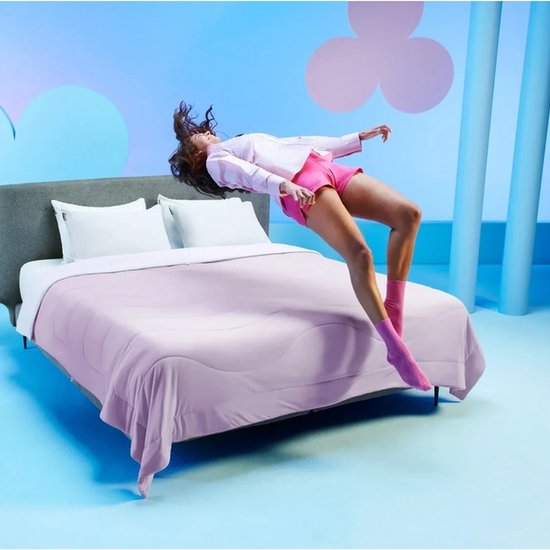 Cloudpillo Koeldeken - Cooling Deken 200x200 cm - Soft Lilac - Dubbelzijdig Verkoelend - Zomerdekbed Zonder Overtrek - Altijd Koel Slapen