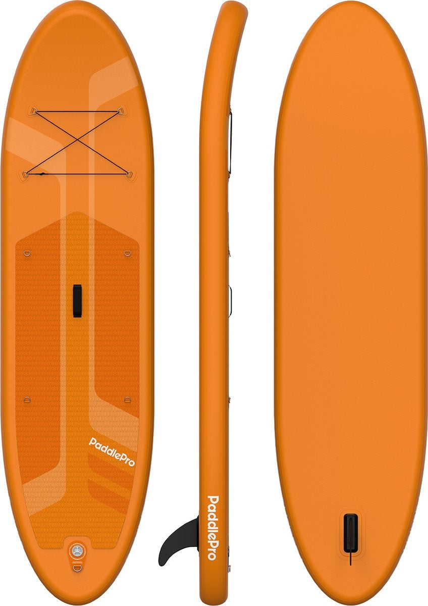 LifeGoods SUP Board - Luxe Set - met Zitje - Opblaasbaar Paddle Board - Max. 135KG - 320x81cm - Oranje