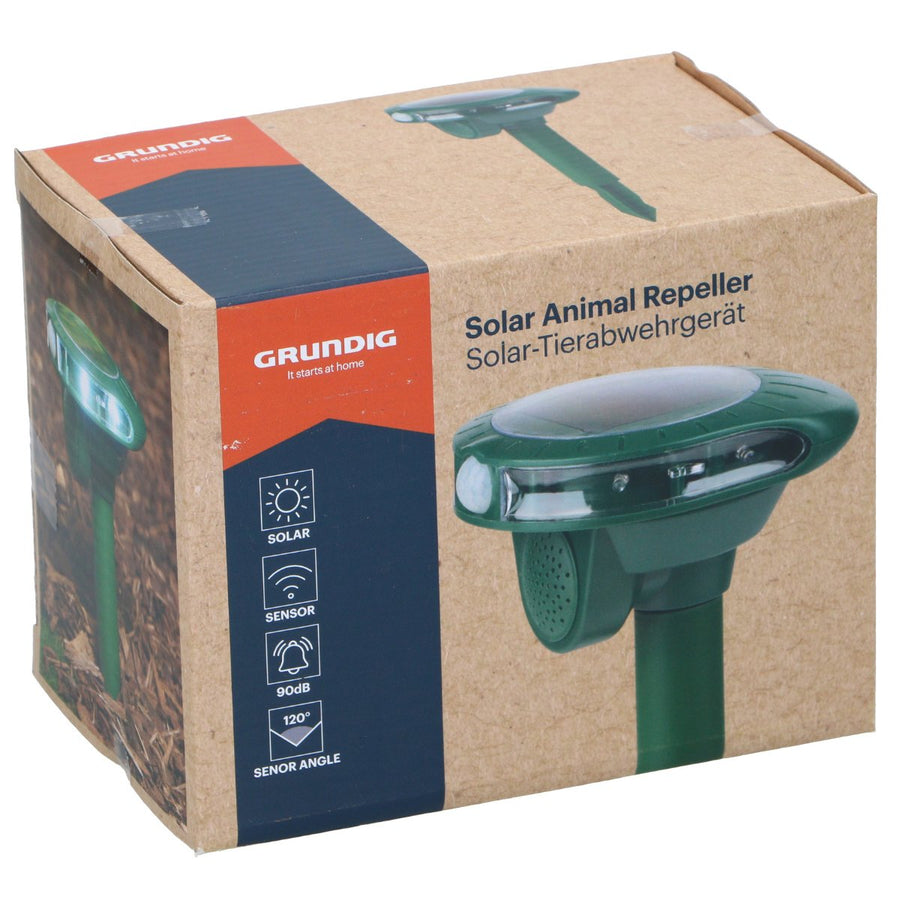 Grundig Solar Dierenverjager – Ultrasone Ongediertebestrijder op Zonne-energie | Waterdicht & Milieuvriendelijk