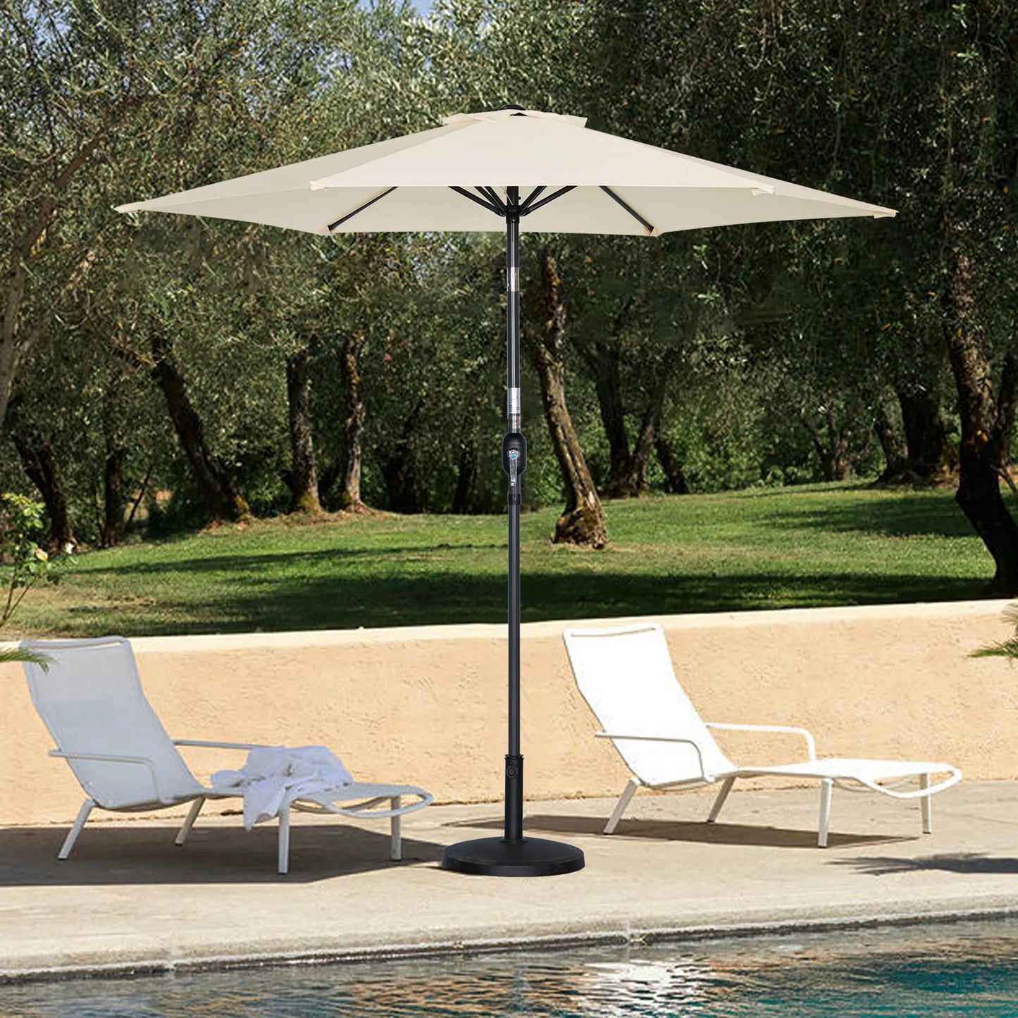 Angel Living Parasol - Ø270 cm - Kantelbaar - Créme
