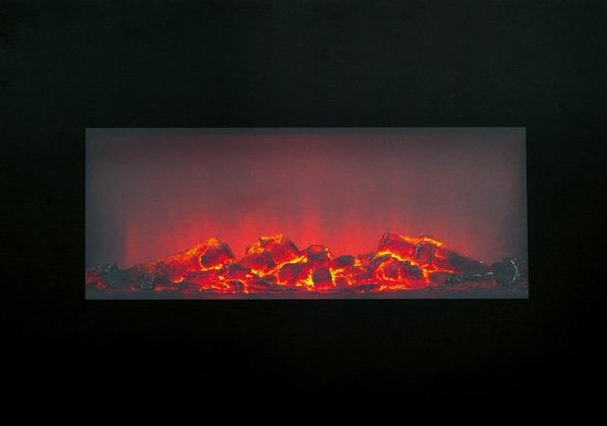 Classic Fire Elektrische Sfeerhaard Memphis - Afstandsbediening en Timer - LED Vlammen - 1800W - Zwart