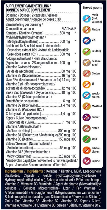 Lucovitaal Complex met Keratine 60 capsules