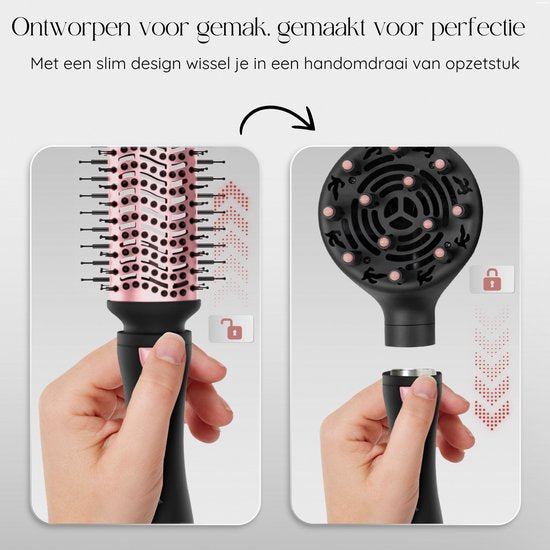 Sansbeauté® 4-in-1 Fohnborstel met Diffuser - Multistyler - Airstyler - Haarborstel - Krulborstel - Haarborstel - Stijlborstel - Warmteborstel - Volume en Krullen