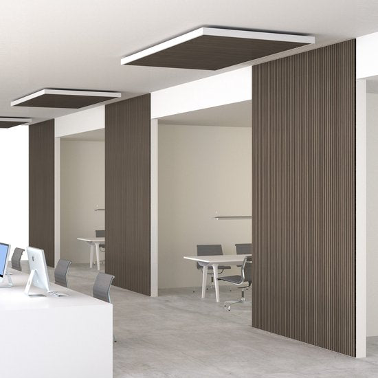 Tectake Akoestische panelen Sonic Wall - 2 stuks - Ebbenhout - 120x60x2,1cm