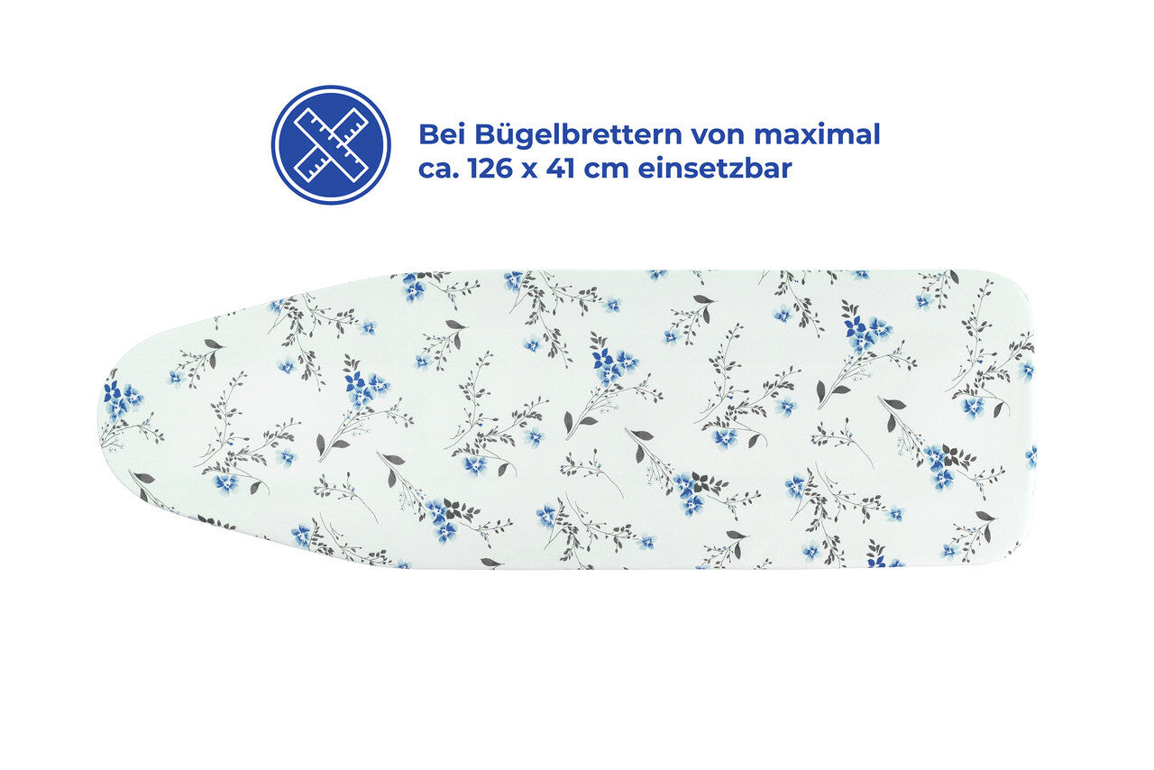 Wenko Strijkplankhoes Floral Blauw 130x50 cm