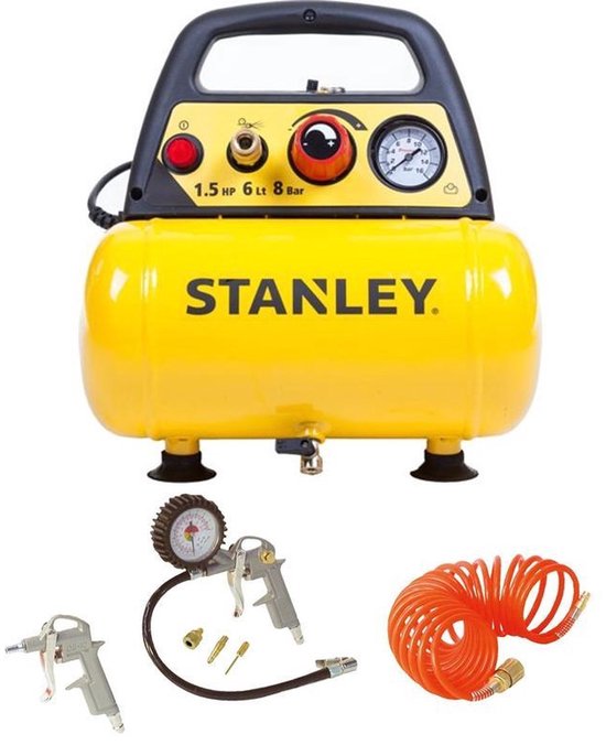STANLEY Compressor DN200/8/6 – Exclusief 6-delige Accessoire set