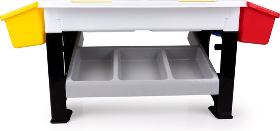 Eddy Toys 300-Delige Set Speelgoed - Speeltafel: 48 x 35 x 31 Cm  - 291 Bouwblokken - Opbergruimte - Plastic