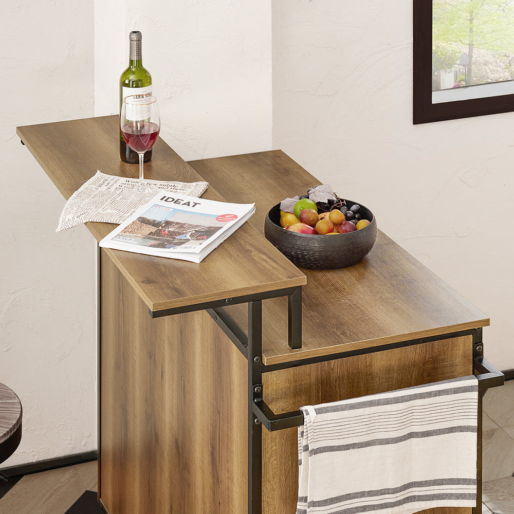 SoBuy Keukenkast op wielen - Dressoir - 2 Deuren + 3 Lades - Max. 75 kg - 113 x 69 x 106 cm - Modern