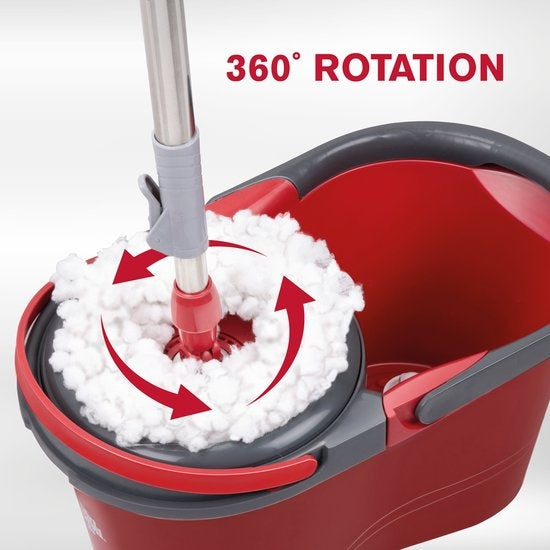 Dirt Devil Dweilsysteem met Wringer - 16 L - 17⌀ x 98 - 118 CM - Rood