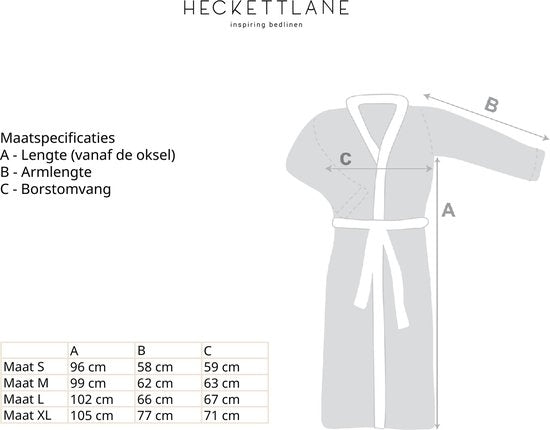 Heckettlane Badjas Wafel - Kamerjas voor Dames en Heren - L - Ochtendjas van Katoen - Geschikt voor de Sauna - Groen