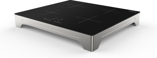 Inventum VKI6010ZIL - Vrijstaande inductie kookplaat - 4 kookzones - 1-fase plug en play - Zilver/Zwart
