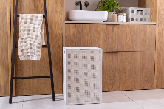 Curver Kaya Wasmand met deksel - 60L - 38x29x58,5 cm - Wit