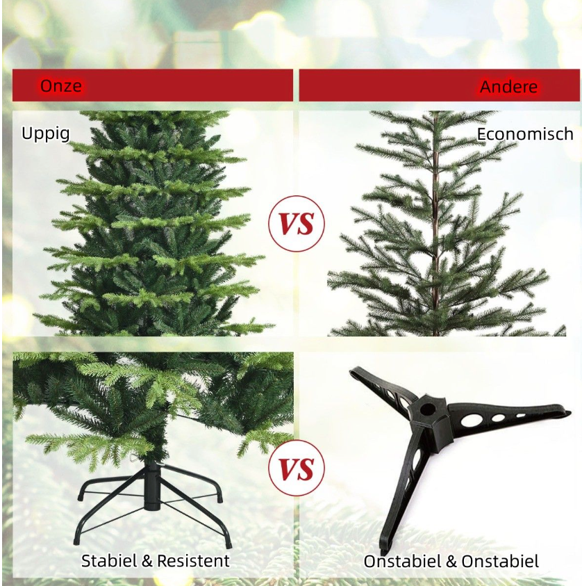 Coast Kunstkerstboom Groen – 180 cm – 1462 PE/PVC Takpunten met Metalen Kruisstandaard