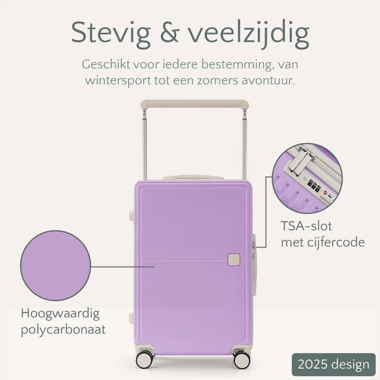 SC City Walker – 3-delige Kofferset | Lichtgewicht & Duurzaam | 20, 24 & 28 Inch | 360° Spinner Wielen | TSA-slot | Inclusief Beschermhoezen – Paars