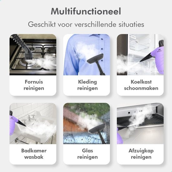 Motionflow - Handstoomreiniger - 1150 Watt - 450 ML - 12-Delige accessoires Set