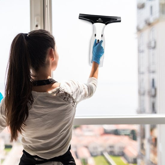 Motionflow Vacuüm Raamwisser met verlengstuk 61cm - Elektrische ruitenreiniger met inwasser - Oplaadbaar