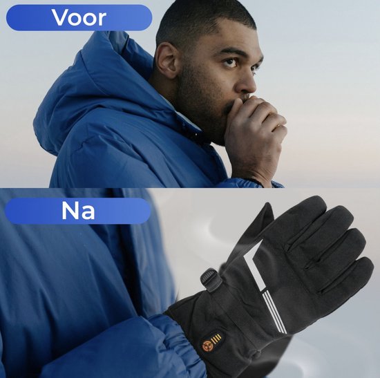 Qualitá® Verwarmde Handschoenen - Handschoenen Verwarmd - Waterafstotende - Elektrische Handschoenen Maat XL - Met Touchscreen Compatibiliteit - Wintersport - Oplaadbaar